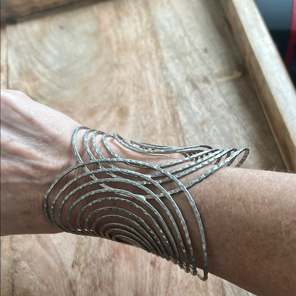 Chic Silver Statement Cuff Bracelet